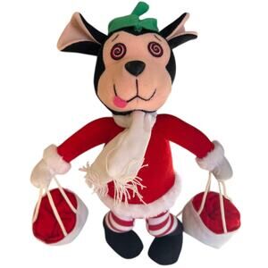 Good Stuff Holiday Shopper Dog Plush Christmas Stuffed Animal Holiday Decor